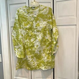 J Crew NWT 100% Cotton Floral Tunic - M